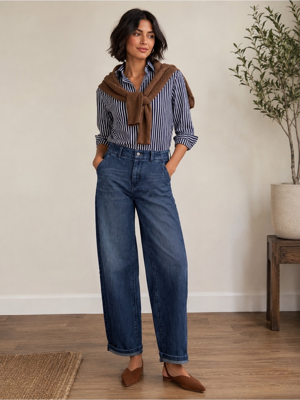 Anthropologie Pilcro Dark Blue High-Rise Jeans